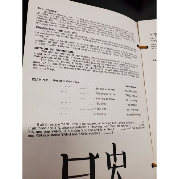I Ching A Philosophical Prophecy Set - CIB - Vintage 1972 - Picture 8 of 10